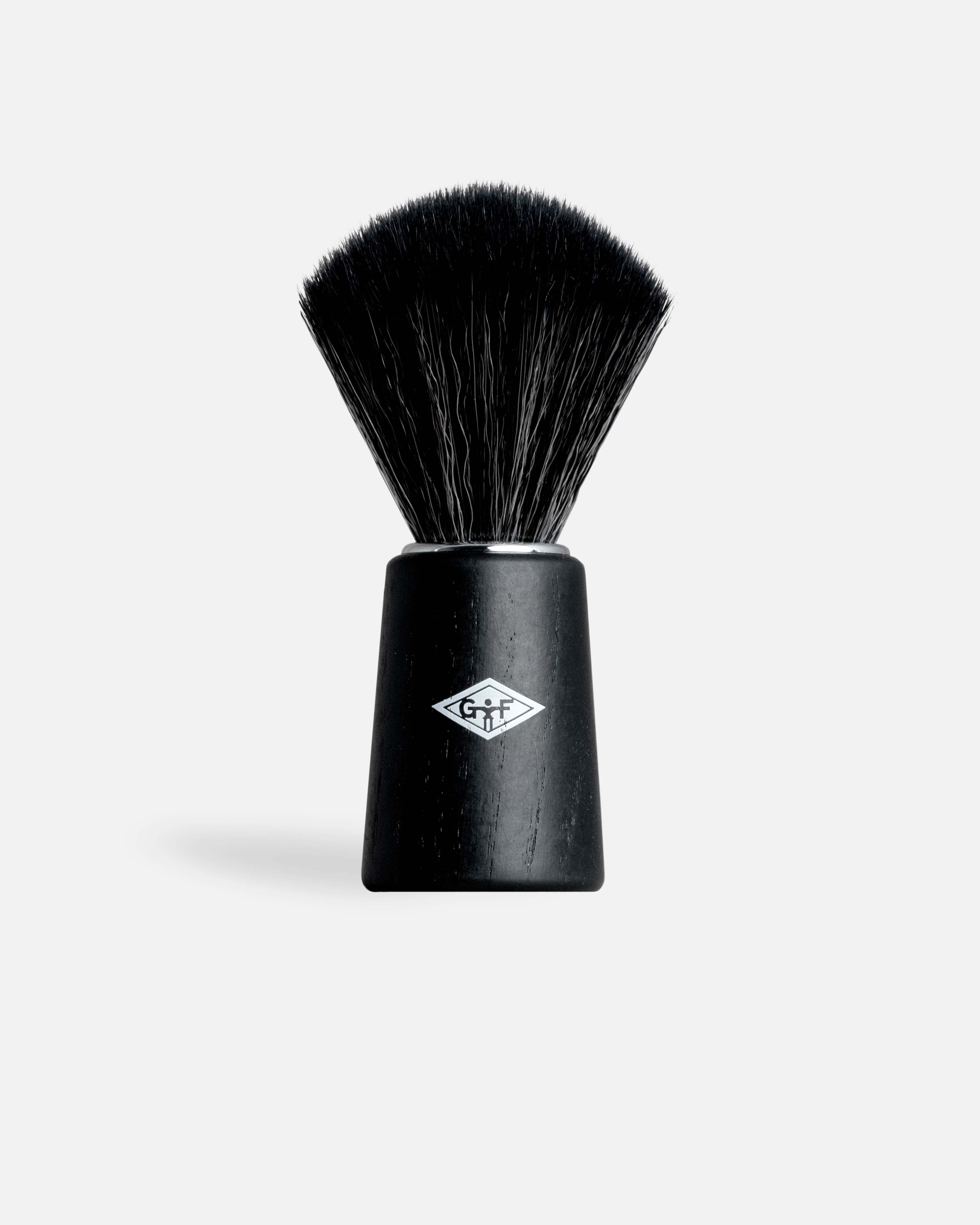G&F Timor® Rasierpinsel – Veganes Synthetik-Haar – Schwarz gebeiztes FSC®-Eschenholz