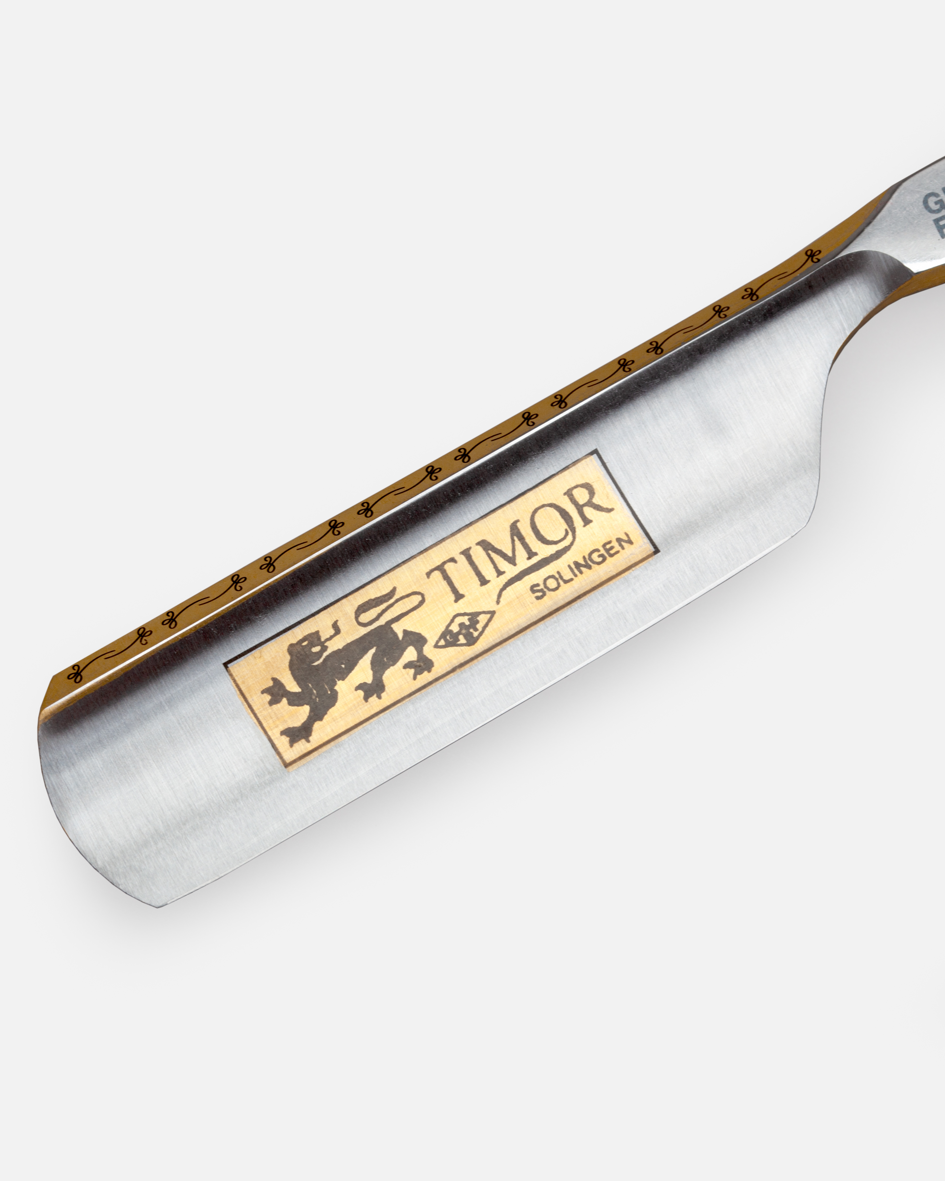 G&F Timor® Bergischer Löwe Rasiermesser 6/8 cs mit Echthornschale