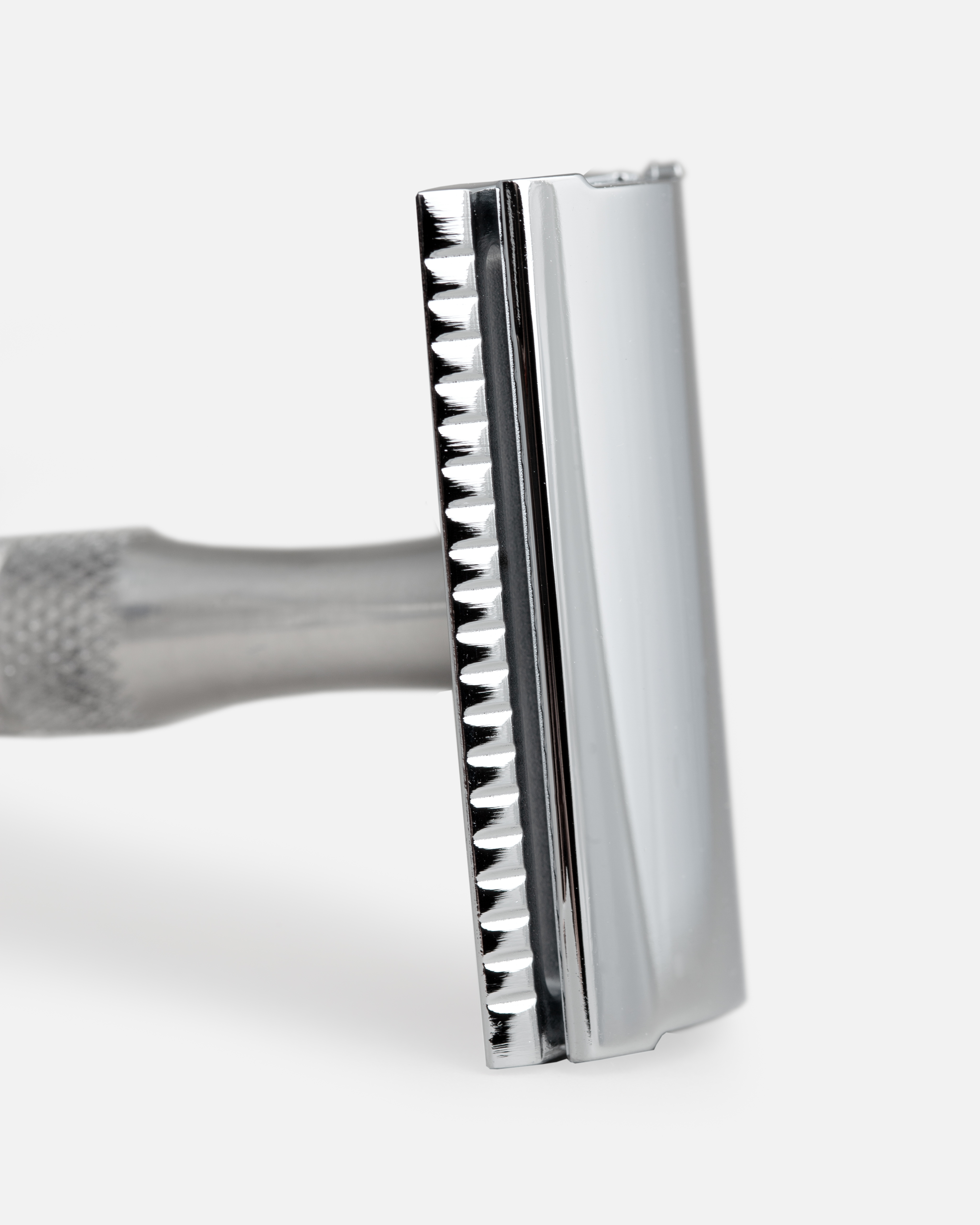 G&F Timor® Unisex Rasierhobel Gentle Shaver mit kurzem Edelstahlgriff 80 mm