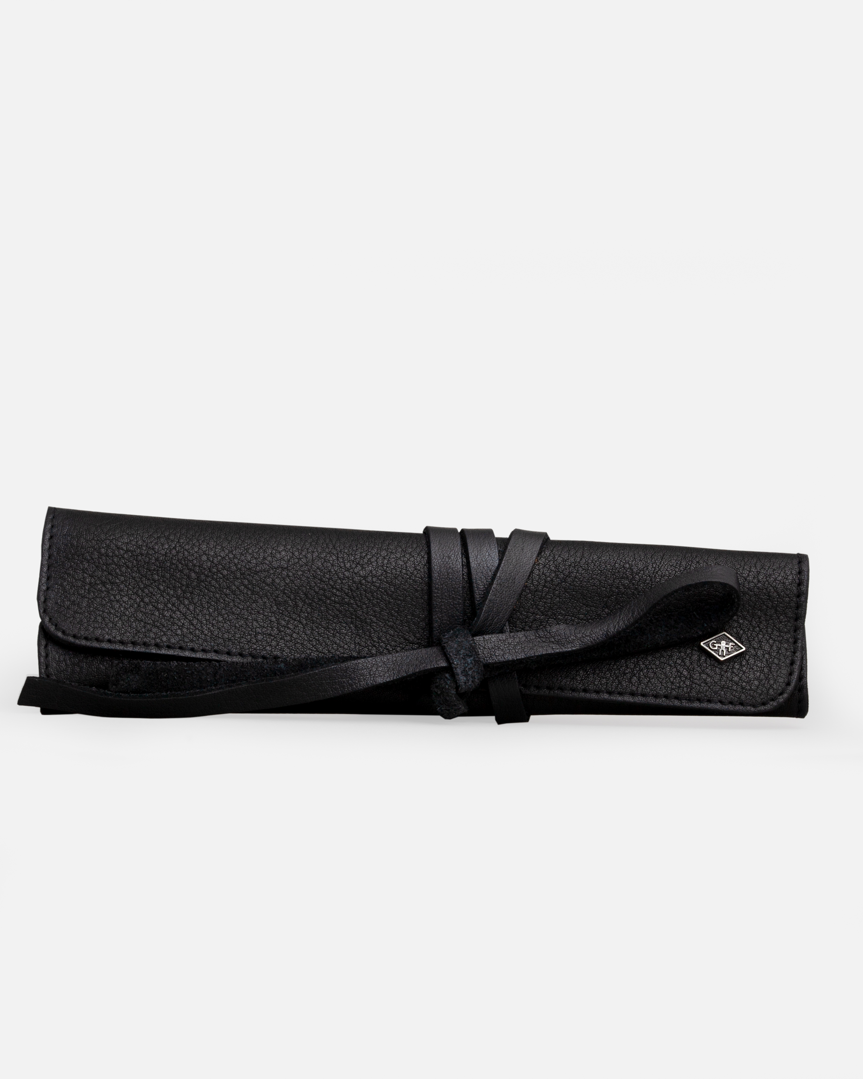 G&F Timor® Rolltasche für 1 Rasiermesser, Leder schwarz